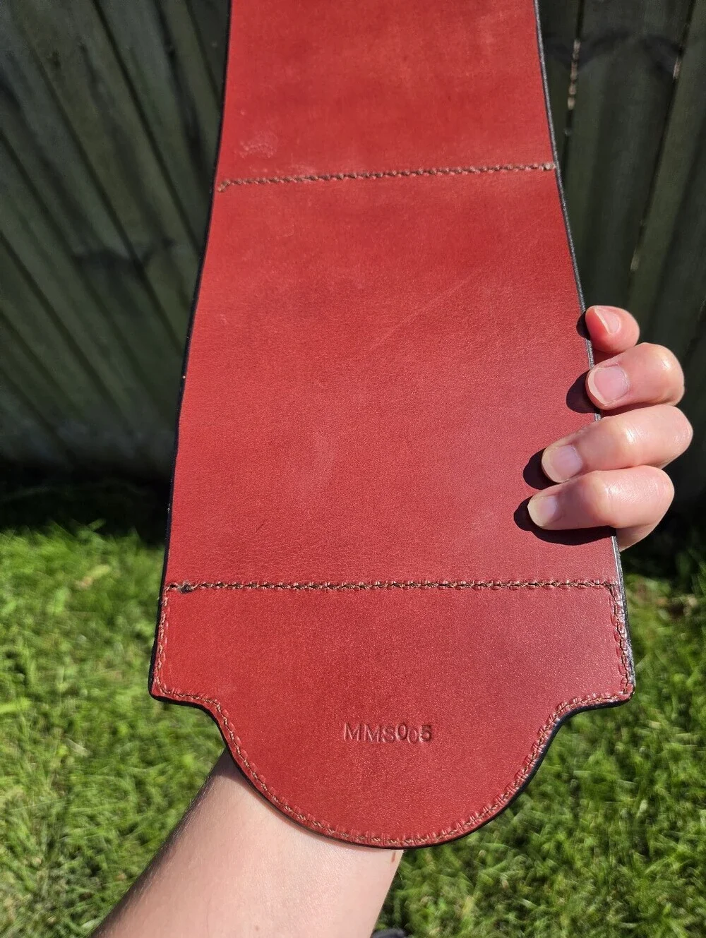 Vintage Genuine Leather Hanging Photo Strap Picture Frame